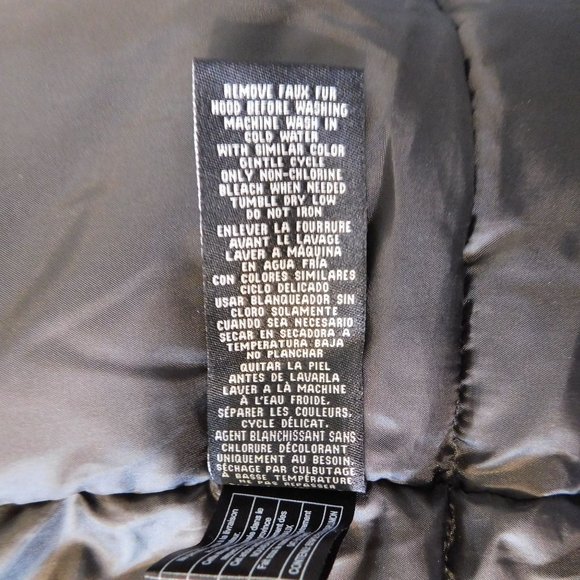 Guy Laroche Homme Puffer Winter Parka Jacket S Black Hooded Lined Long Sleeve - Picture 15 of 15